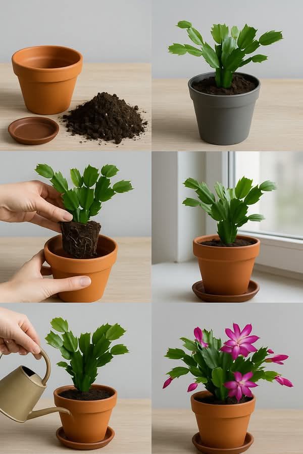 Christmas Cactus Pink Flower Plant (Pack Of-1)